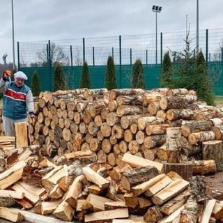 Лукашенко колет дрова